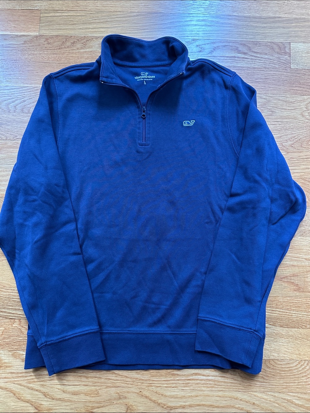 Vineyard Vines kids Navy Blue 1/4 Zip Pullover size 16 large,unisex like new
